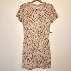 NWT Stretchy Sheer Floral Bodycon Mini Dress